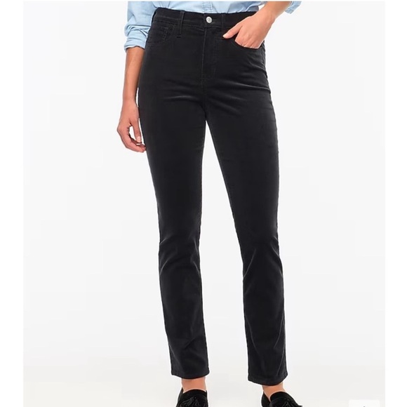 J. Crew Corduroy Essential Straight Full Length Pants Minimalist Black 31 - Picture 1 of 10